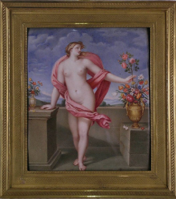 adèle-chavassieu-d'haudebert-flora-guido-reni-smalto-su-porcellana-milano-galleria-arte-moderna