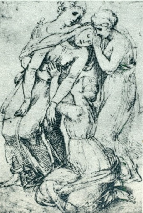 raffaello-disegno-deposizione-borghese-londra-british-museum