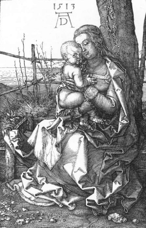 albrecht-dürer-madonna-col-bambino-1513-incisione