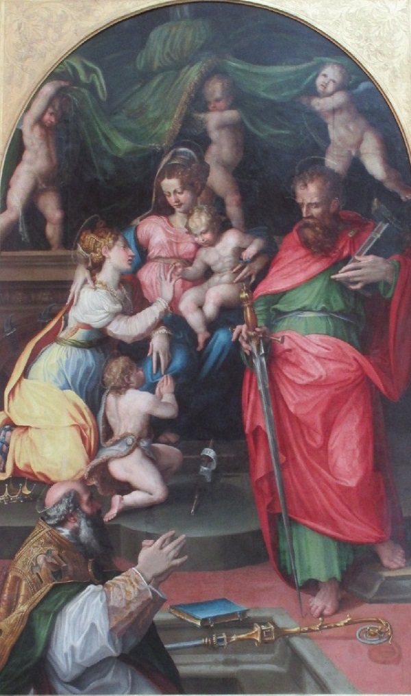 prospero-fontana-madonna-bambino-santi-1540-berlino-staatliche-museen-gemäldegalerie