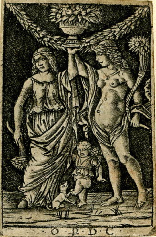 peregrino-da cesena-allegoria-abbondanza-stampa-su-carta-niello-print-londra-britisch-museum