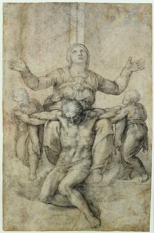 michelangelo-pietà-carboncino-su-carta-1541-boston-isabella-stewart-gardner-museum