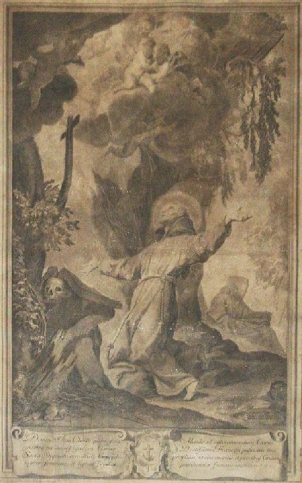 vincenzo-franceschini-san-francesco-riceve-le stigmate-1720-incisione