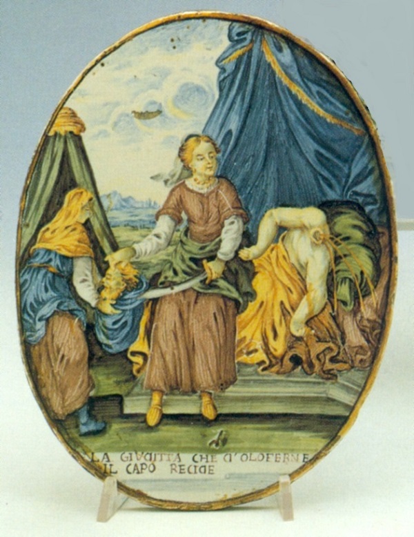 bernardino-gentili-placca-maiolica-giuditta-oloferne-castelli-1780-circa