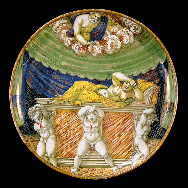 xanto-avelli-mastro-giorgio-giove-e-semele-maiolica-budapest-museo-d’arti-applicate