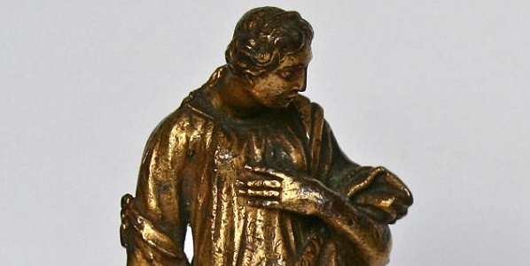 sculture-bronzo-dorato-san-giorgio-santa-caterina-d’alessandria-francia-fiandre-xvi-secolo