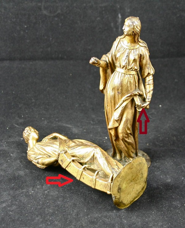 sculture-bronzo-dorato-san-giorgio-santa-caterina-d’alessandria-francia-fiandre-xvi-secolo