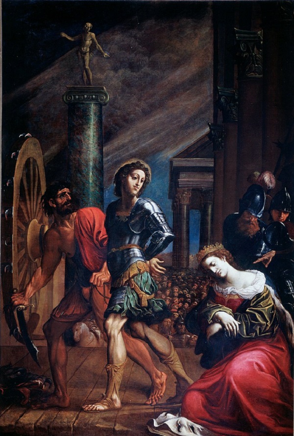 ludovico-carracci-san-giorgio-santa-caterina-d’alessandria-condotti-al-martirio-olio-su-tela-reggio-emilia-tempio-della-beata-vergine-della-ghiara