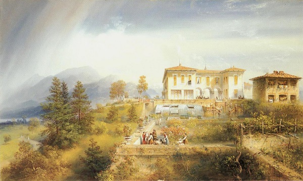 carlo-bossoli-villa-cagnola-tempera-su-carta-1859-gazzada-collezione-cagnola